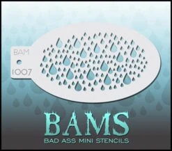 Bad Ass Mini Stencil - Raindrops - 1007
