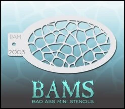 Bad Ass Mini Stencil - Giraffe Print - 2003