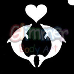 Dolphin Heart -BG-20 (5pc Pack)