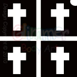Mini Cross Stencil (4 In 1) - (5pc Pack)