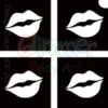 Mini Lips Stencil (4 In 1) - (5pc Pack)