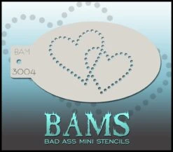 Bad Ass Mini Stencil - Lovers Hearts - 3004