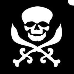 Pirate Skull Curved Sword 06 - (5pc Pack)