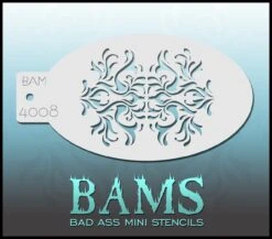 Bad Ass Mini Stencil - Decorative Mirror Design - 4008
