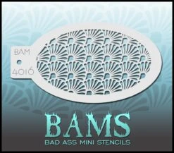 Bad Ass Mini Stencil - Art Deco Fan Design - 4016