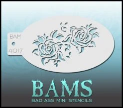 Bad Ass Mini Stencil - Roses - 4017