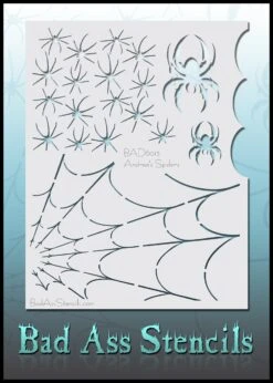 Bad Ass Stencils - 6013 - Spiderz