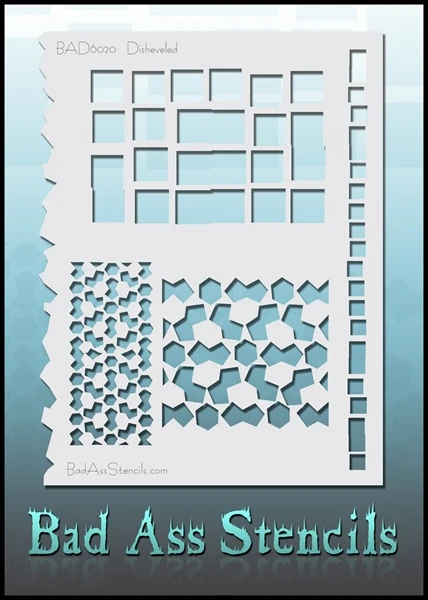 Bad Ass Stencils - 6020 - Disheveled 1 Bad Ass Stencils - 6020 - Disheveled