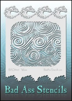 Bad Ass Stencils - 6042 - Waves