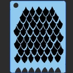 Dragon Scales Stencil - SOBA-02