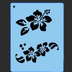 Hibiscus Flower Stencil - SOBA-14