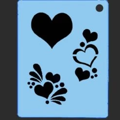 Heart Group Stencil - SOBA-15