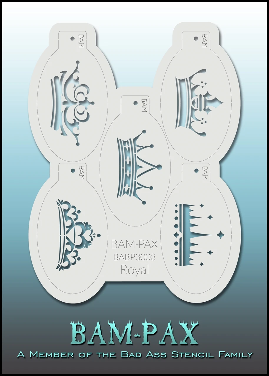Bam Pax Stencils - 3003 - Royal 1 Bam Pax Stencils - 3003 - Royal