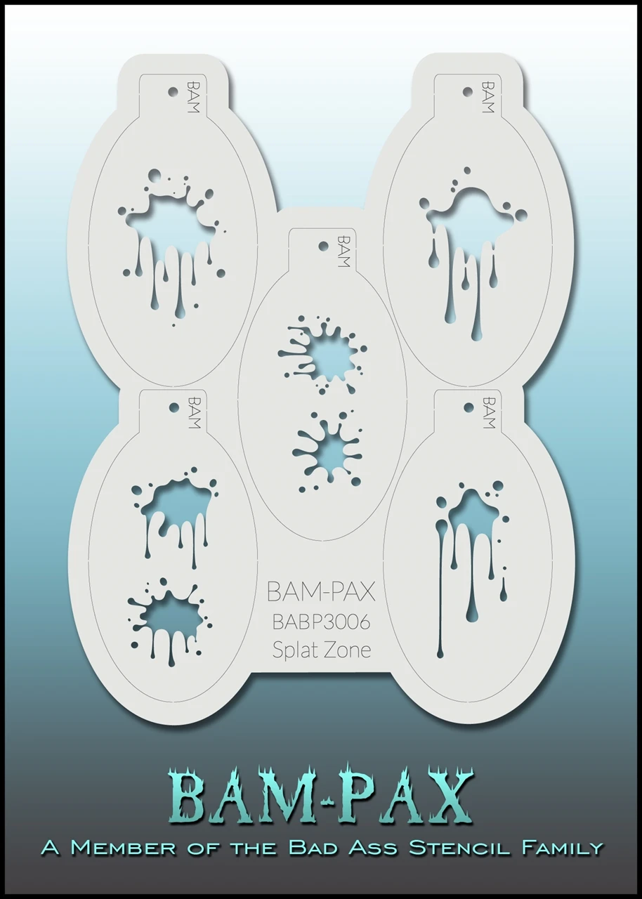 Bam Pax Stencils - 3006 - Splat Zone 1 Bam Pax Stencils - 3006 - Splat Zone