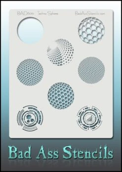 Bad Ass Stencils - 6051 - Techno Spheres