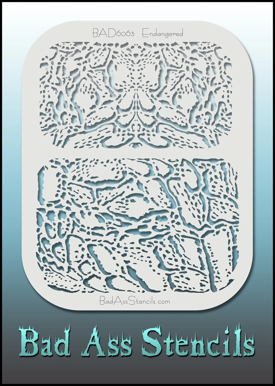 Bad Ass Stencils - 6063 - Endangered 1 Bad Ass Stencils - 6063 - Endangered