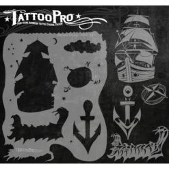 Tattoo Pro Stencil - Ship & Anchor (ATPS-107)