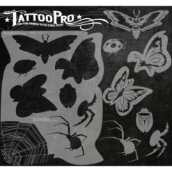 Tattoo Pro Stencil - Butterflies & Bugs (ATPS-113)