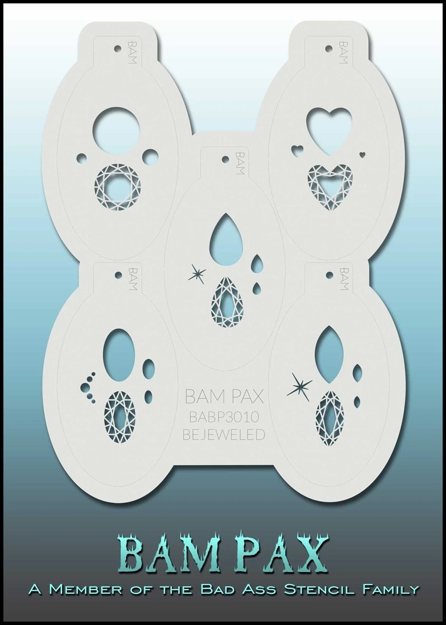 Bam Pax Stencils - 3010 - Bejeweled 1 Bam Pax Stencils - 3010 - Bejeweled