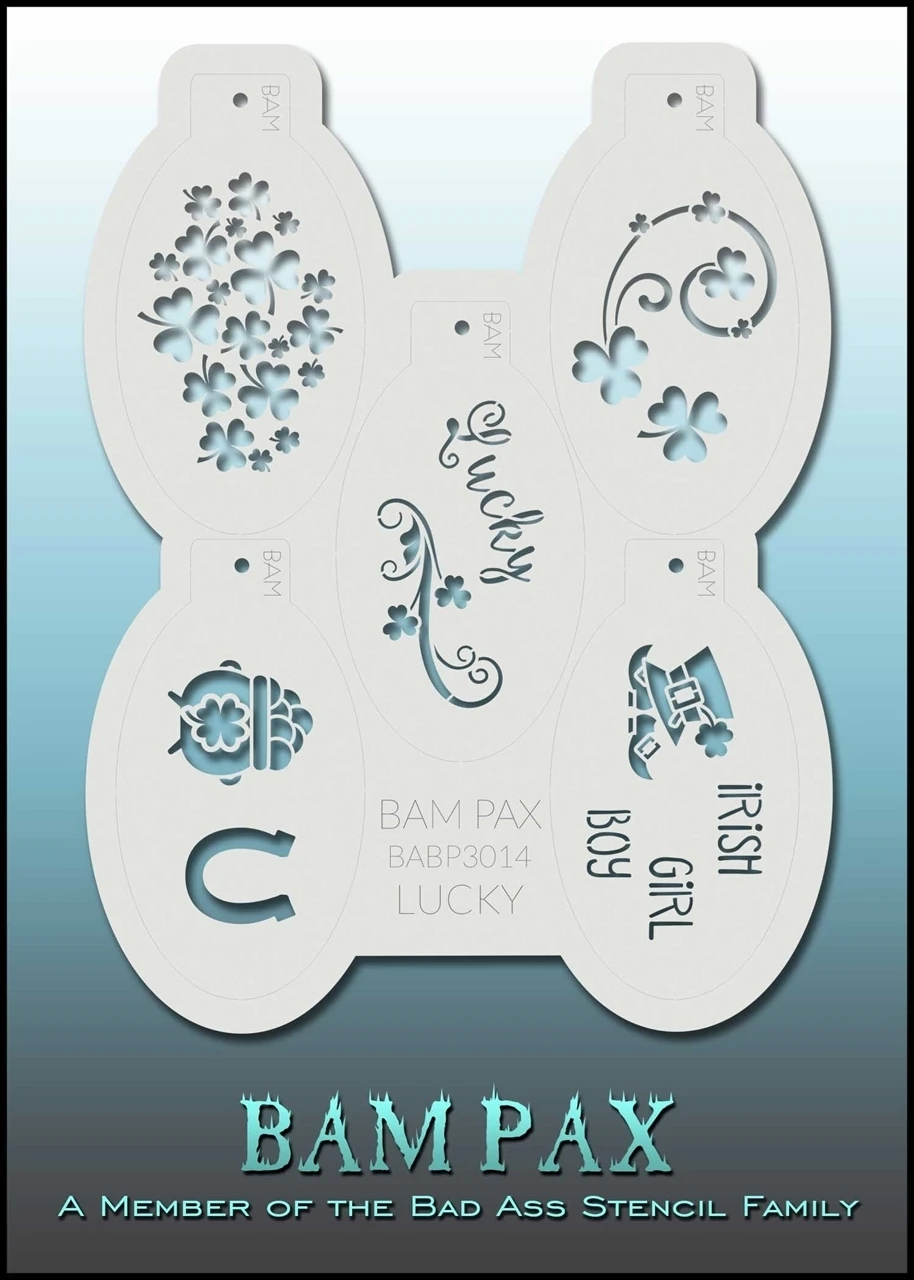 Bam Pax Stencils - 3014 - Lucky 1 Bam Pax Stencils - 3014 - Lucky