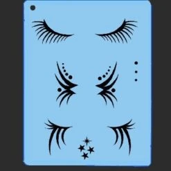 Eye Lashes Stencil - SOBA-16