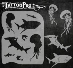 Tattoo Pro Stencil - Shark Attack (ATPS-135)
