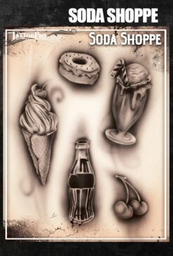Tattoo Pro Stencil - Soda Shoppe(ATPS-139) -Painted Mold Supplies Store 0007817 tattoo pro stencil soda shoppeatps 139