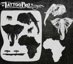 Tattoo Pro Stencil - African Elephant (ATPS145)