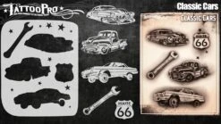 Tattoo Pro Stencil - Classic Cars (ATPS147) -Painted Mold Supplies Store 0007875 tattoo pro stencil classic cars atps147