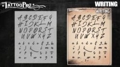 Tattoo Pro Stencil Font - Writing (ATPSF204)