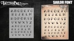 Tattoo Pro Stencil Font - Sailor (ATPSF201)