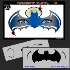 Night Bat Stencil Eyes - 45SE-C - (Child Size 4-7 YRS OLD)