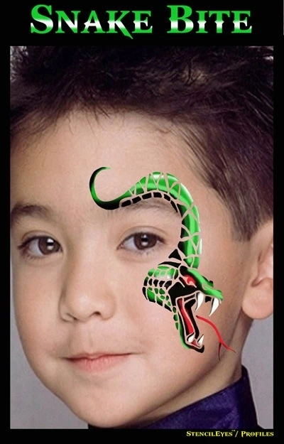 Snake Bite Stencil Eyes Profile - SOBA 2 Snake Bite Stencil Eyes Profile - SOBA - Image 2