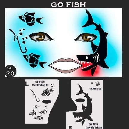 Go Fish Stencil Eyes - 20SE - (Child Size 4-7 YRS OLD) 1 Go Fish Stencil Eyes - 20SE - (Child Size 4-7 YRS OLD)