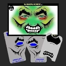 Grouchy Stencil Eyes - 25SE - (Child Size 4-7 YRS OLD)