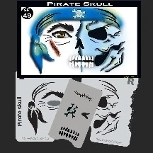 Pirate Skull Stencil Eye - 49SE (Child Size 4-7 YRS OLD)