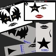 Rocker 1 & 2 Stencil Eyes - 72/73SE - (Child Size 4 -7 YRS OLD)