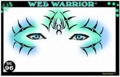 Web Warrior Stencil Eyes - 96SE -Painted Mold Supplies Store 0008032 web warrior stencil eyes 96se