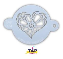 TAP 074 Face Painting Stencil - Flower Heart