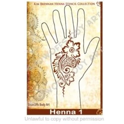 Henna Stencil 1 - Paisley Flower Strip - SOBA