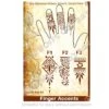Henna Stencil 7 - Finger Accents F1, F2, F3 - SOBA
