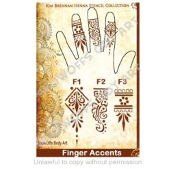 Henna Stencil 7 - Finger Accents F1, F2, F3 - SOBA