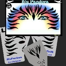 Blue Pandora Stencil Eyes - 05SE