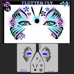 Flutter Fly Stencil Eyes - 19SEc - (Child Size 4-7 YRS OLD)