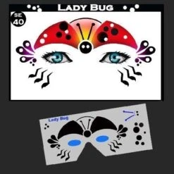 Lady Bug Stencil Eyes - 40SE - (8 YRS And UP)