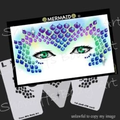 Mermaid Stencil Eyes - SEc - (Child Size 4-7 YRS OLD)