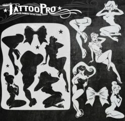 Tattoo Pro Stencil - Pinup Girls (ATPS-149)