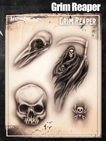 Tattoo Pro Stencil - Grim Reaper (ATPS-159) 2 Tattoo Pro Stencil - Grim Reaper (ATPS-159) - Image 2