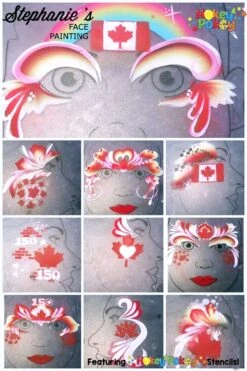 Canada Maple Leaf Edge - Dream Stencil - 04 -Painted Mold Supplies Store 0009462 canada maple leaf edge dream stencil 04