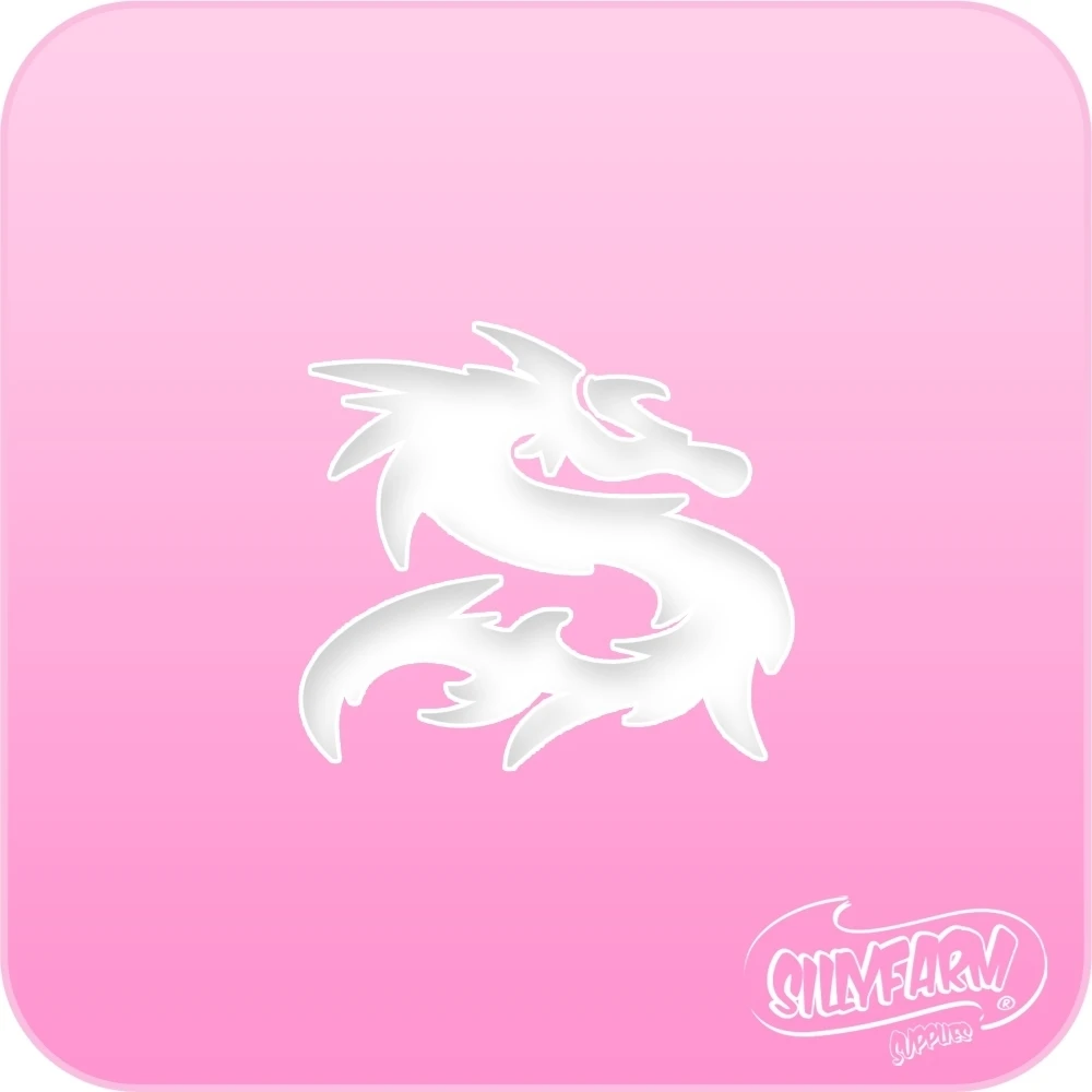 Pink Power Face Painting Stencil (1131) - Dragon 2 1 Pink Power Face Painting Stencil (1131) - Dragon 2
